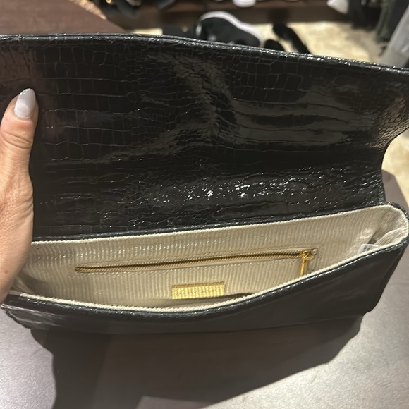 Black snake skin Lauren Merkin clutch in great condition - Picture 3 of 4